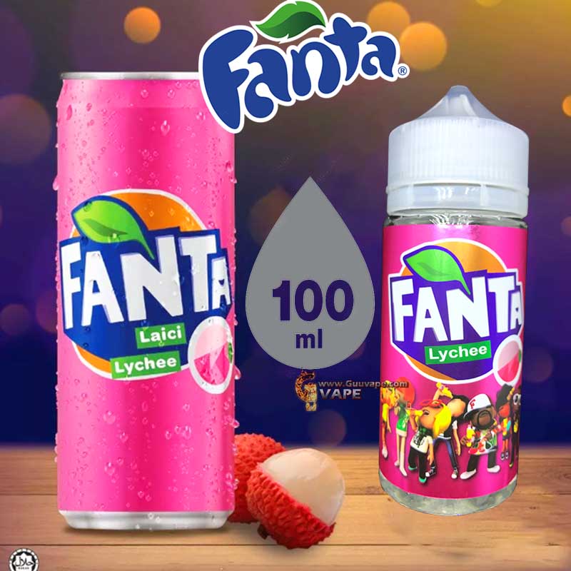 fanta-lychee-แฟนต้าลิ้นจี่-น้ำยาบุหรี่ไฟฟ้า-100ml Fanta Lychee แฟนต้าลิ้นจี่ 100 ml