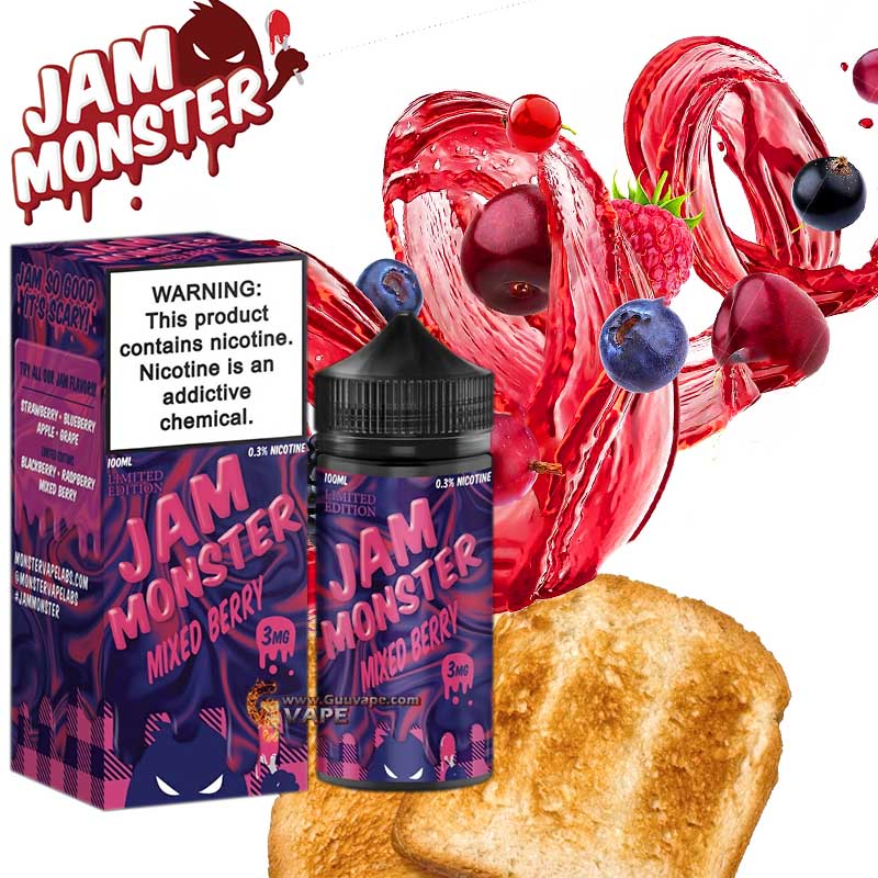 jam-monster-mixed-berry-แจมมิกเบอรี่-แจมมอนเตอร์ Jam Monster MixedBerry มิกซ์เบอรี่ 100ml