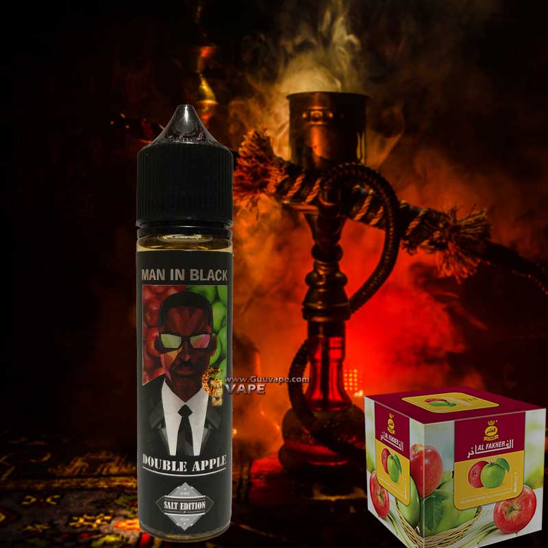 shisha-double-apple-hookah-min-in-black double shisha mib บารากุแอปเปิ้ล 60 ml