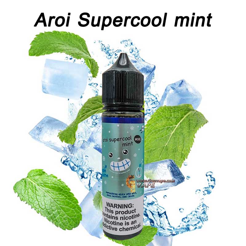 Aroi-Supercool-mint-อร่อยซูปเปอร์คูลมิ้น Aroi Supercool Mint อร่อยซูปเปอร์คูลมินท์ 60 ml
