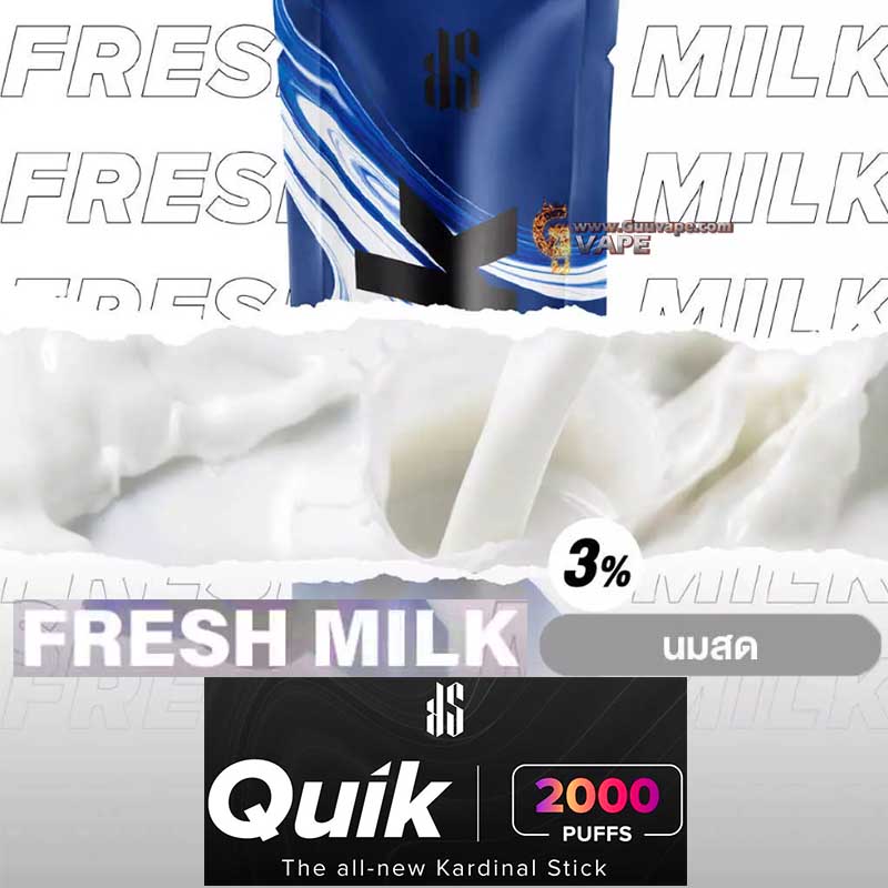 Ks-Quik-Fresh-Milk-2000-Puffs-เคเอส-นมสด Ks Quik Fresh Milk 2000